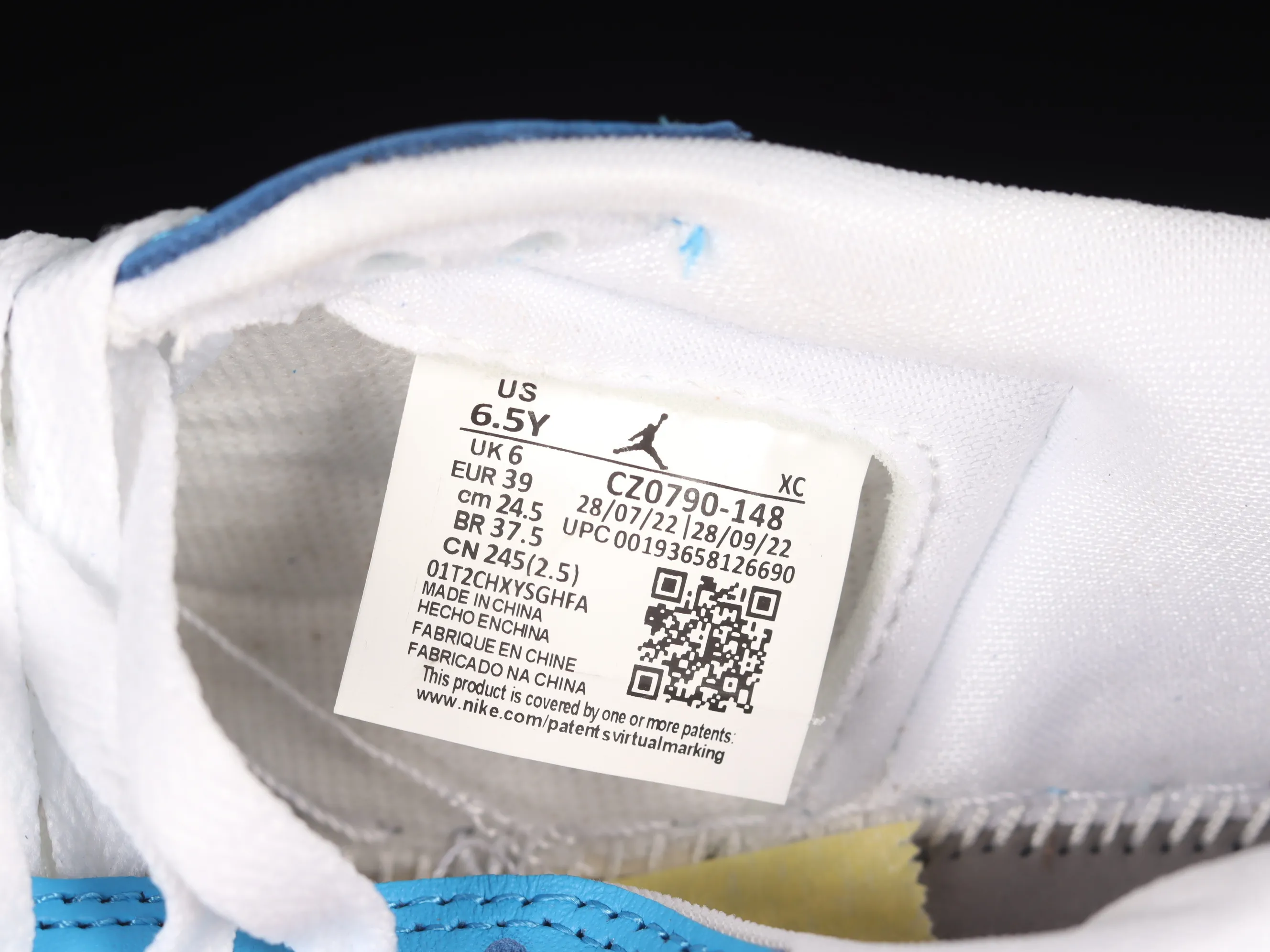 All categories Air Jordan Jordan series basketball shoes Air Jordan 1 Low Air Jordan 1 Low AJ1 Joe 1 white and blue low-top casual sneakers CZ0790-148